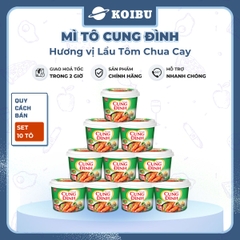 AFOTECH - Mì tô Cung Đình hương vị Lẩu tôm chua cay, Mì tô Cung Đình Lẩu tôm chua cay, Mì Cung Đình tô - 85g/tô - 00312