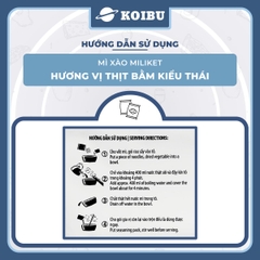 COLUSA - Mì xào Miliket hương vị Thịt bằm kiểu Thái, Mì trộn thịt bằm kiểu Thái Miliket Mì ăn liền - 85g/gói - 00853