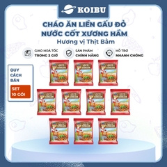 ASIAFOODS - Cháo dinh dưỡng nước cốt xương hầm Gấu đỏ hương vị Thịt bằm, Cháo thịt bằm Gấu đỏ ăn liền - 57g/gói - 00712