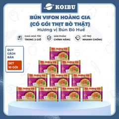 VIFON - Bún Hoàng Gia hương vị Bún Bò Huế (có thịt thật) - Bún Bò Huế ăn liền, Bún Bò Huế Hoàng Gia - 120g/gói - 00147