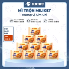COLUSA - Mì trộn Miliket hương vị Kim chi, Mì trộn kim chi Miliket, Mì Miliket trộn kim chi ăn liền- 117g/gói - 00552