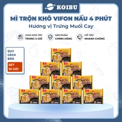 VIFON – Mì Vifon nấu 4 phút hương vị trứng muối cay - Mì gói Vifon, Mì nấu Vifon, Mì trộn, mì trộn vị trứng muối, Mì trứng muối cay trộn Vifon, Mì trộn nấu 4 phút trứng muối cay, Mì Vifon trộn trứng muối cay - 105g/gói - 00220