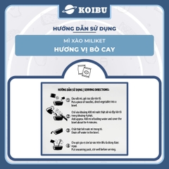 COLUSA - Mì xào Miliket hương vị Bò cay, Miliket Mì xào ăn liền Miliket, Mì trộn Bò cay Miliket