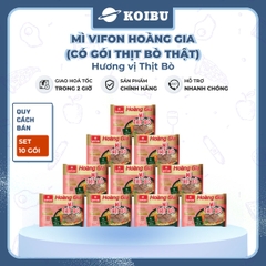 VIFON - Mì Hoàng Gia hương vị Thịt Bò (có gói thịt bò thật), Mì thịt bò ăn liền Vifon Hoàng Gia - 130g/gói - 00214