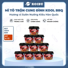 AFOTECH - Mì TÔ trộn Cung Đình Kool hương vị BBQ sườn nướng kiểu Hàn Quốc - Tô Cung Đình Kool BQQ sườn nướng kiểu Hàn Quốc - Cung Đình Kool Tô Mì ăn liền Micoem - 105g/tô - 00322