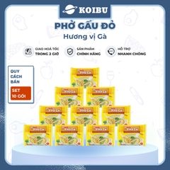 ASIAFOODS - Phở Gấu Đỏ vị Gà, phở gà Gấu Đỏ, phở Gấu Đỏ ăn liền, phở Gấu Đỏ gói - 65g/gói - 00330