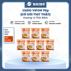 VIFON - Cháo Vifon 70g hương vị Thịt bằm (có gói thịt bằm thật), Vifon Cháo thịt bằm Vifon ăn liền - 70g/gói - 00154