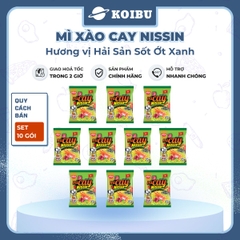 NISSIN - Mì xào cay Nissin hương vị Hải sản sốt ớt xanh, Mì xào hải sản sốt ớt xanh Nissin ăn liền - 72g/gói - 00092