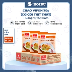 VIFON - Cháo Vifon 70g hương vị Thịt bằm (có gói thịt bằm thật), Vifon Cháo thịt bằm Vifon ăn liền - 70g/gói - 00154