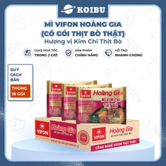 VIFON - Mì Hoàng Gia hương vị Kim Chi thịt bò (có gói thịt bò thật), Mì Kim chi thịt bò Vifon gói - 130g/gói - 00212