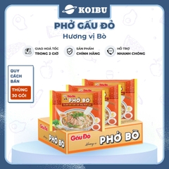 ASIAFOODS - Phở Gấu Đỏ Bò, phở Gấu Đỏ vị bò, phở Gấu Đỏ ăn liền, phở Gấu Đỏ gói - 65g/gói - 00331