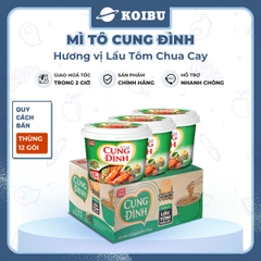 AFOTECH - Mì tô Cung Đình hương vị Lẩu tôm chua cay, Mì tô Cung Đình Lẩu tôm chua cay, Mì Cung Đình tô - 85g/tô - 00312