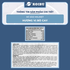 COLUSA - Mì xào Miliket hương vị Bò cay, Miliket Mì xào ăn liền Miliket, Mì trộn Bò cay Miliket