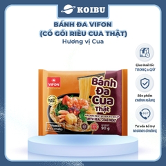 VIFON - Bánh đa Vifon cua thật, bánh đa cua thịt thật Vifon , bánh đa có gói cua thật Vifon - 90g/gói - 00009