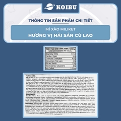 COLUSA - Mì xào Miliket hương vị hải sản Cù Lao, Mì xào ăn liền Miliket, Mì trộn hải sản Cù Lao Miliket - 85g/gói - 00852