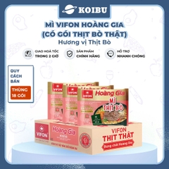 VIFON - Mì Hoàng Gia hương vị Thịt Bò (có gói thịt bò thật), Mì thịt bò ăn liền Vifon Hoàng Gia - 130g/gói - 00214