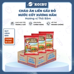 ASIAFOODS - Cháo dinh dưỡng nước cốt xương hầm Gấu đỏ hương vị Thịt bằm, Cháo thịt bằm Gấu đỏ ăn liền - 57g/gói - 00712