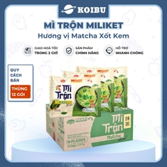COLUSA - Mì trộn Miliket Matcha xốt kem, Mì gói Miliket trộn Matcha sốt kem, Mì trộn Colusa Trà xanh - 117g/gói - 00080