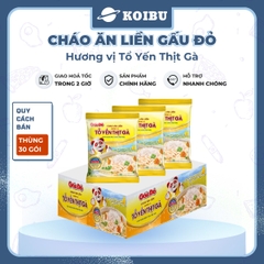 ASIAFOODS - Cháo ăn liền Gấu đỏ hương vị Tổ yến thịt gà, Cháo tổ yến Gấu đỏ thịt gà, Cháo yến Gấu Đỏ - 50g/gói - 00342