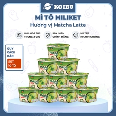 COLUSA - Mì trộn Miliket Matcha xốt kem, Mì gói Miliket trộn Matcha sốt kem, Mì trộn Colusa Trà xanh - 90g/tô - 00036