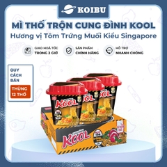 AFOTECH - Mì thố trộn Cung Đình Kool hương vị Tôm trứng muối, Mì trộn trứng muối Cung Đình Kool - 90g/thố - 00321