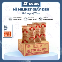 COLUSA - Mì Miliket gói giấy đen hương vị Tôm, Mì tôm gói giấy đen Miliket, Mì giấy Miliket Colusa - 65g/gói - 00090