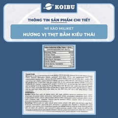 COLUSA - Mì xào Miliket hương vị Thịt bằm kiểu Thái, Mì trộn thịt bằm kiểu Thái Miliket Mì ăn liền - 85g/gói - 00853