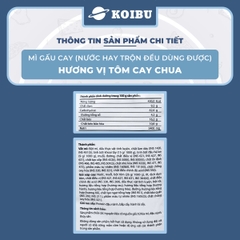 ASIAFOODS - Mì Gấu Cay hương vị Tôm cay chua, Mì Gấu Cay tôm chua cay, Mì Gấu Đỏ tôm chua cay sợi dẹt - 82g/gói - 00847