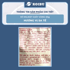 COLUSA - Mì Miliket giấy vàng gói 65g hương vị Sa tế, Mì sa tế gói giấy vàng Miliket, Mì giấy Miliket - 65g/gói - 00843