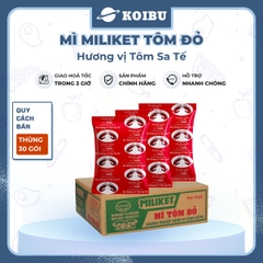 COLUSA - Mì Miliket Tôm Đỏ gói vị Tôm sa tế, Mì tôm sa tế Tôm Đỏ Miliket, Mì giấy Miliket Colusa - 80g/gói - 00093