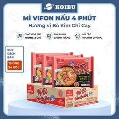 VIFON –  Mì Vifon nấu 4 phút hương vị bò kim chi cay - Mì gói Vifon, Mì nấu vị bò kim chi cay, Mì bò kim chi cay Vifon, Mì nấu 4 phút hương vị bò kim chi cay, Mì Vifon bò kim chi cay nấu 4 phút - 105g/gói - 00219