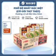 ACECOOK - Đệ Nhất phở đặc biệt lõi bò gầu giòn (có gói thịt thật), phở bò Đệ Nhất lõi bò gàu giòn, phở ăn liền Đệ Nhất - 108g/gói - 00514