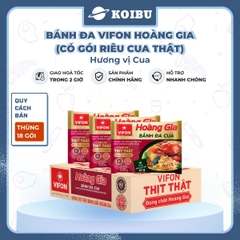 VIFON – Bánh Đa Hoàng Gia hương vị cua (có gói riêu cua thật) - Bánh Đa Cua Hoàng Gia - 120g/gói - 00140