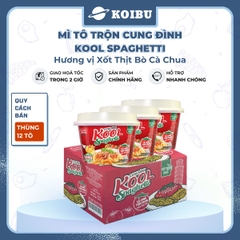 AFOTECH - Mì TÔ trộn Cung Đình Kool Spaghetti hương vị xốt cà chua bò bằm - Tô Cung Đình Kool spaghetti xốt bò bằm - Cung Đình Kool Tô Mì ăn liền Micoem - 105g/tô - 00320