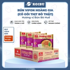 VIFON - Bún Hoàng Gia hương vị Bún Bò Huế (có thịt thật) - Bún Bò Huế ăn liền, Bún Bò Huế Hoàng Gia - 120g/gói - 00147