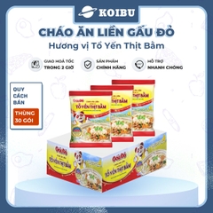 ASIAFOODS - Cháo ăn liền Gấu đỏ hương vị Tổ yến thịt bằm, Cháo tổ yến Gấu đỏ thịt bằm, Cháo yến Gấu Đỏ - 50g/gói - 00341