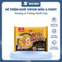 VIFON – Mì Vifon nấu 4 phút hương vị trứng muối cay - Mì gói Vifon, Mì nấu Vifon, Mì trộn, mì trộn vị trứng muối, Mì trứng muối cay trộn Vifon, Mì trộn nấu 4 phút trứng muối cay, Mì Vifon trộn trứng muối cay - 105g/gói - 00220
