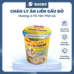 ASIAFOODS - Cháo ly tổ yến Gấu Đỏ hương vị thịt gà, Cháo tổ yến thịt gà Gấu Đỏ ly, Cháo yến Gấu Đỏ - 50g/ly - 00475