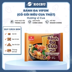 VIFON - Bánh đa Vifon cua thật, bánh đa cua thịt thật Vifon , bánh đa có gói cua thật Vifon - 90g/gói - 00009