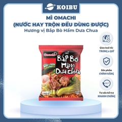 MASAN - Mì Omachi hương vị Bắp bò hầm dưa chua, Mì Omachi bắp bò hầm dưa chua, Mì ăn liền Omachi - 121g/gói - 00127