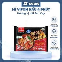 VIFON – Mì Vifon nấu 4 phút hương vị hải sản cay - Mì gói Vifon, Mì nấu Vifon, Mì nấu vị hải sản cay, Mì nấu hương vị hải sản cay, Mì Vifon hải sản cay nấu 4 phút, Mì nấu 4 phút hải sản cay Vifon, Mì Vifon nấu ăn liền - 105g/gói - 00222