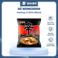 NONGSHIM - Mì Shin Ramyun Black hương vị Cay, Mì Shin Black cay, Mì Shin cay Hàn Quốc ăn liền - 120g/gói - 00061