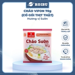 VIFON - Cháo Vifon 70g hương vị Sườn (có gói thịt sườn thật), Cháo sườn Vifon Cháo thịt sườn Vifon - 70g/gói - 00156