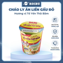 ASIAFOODS - Cháo ly tổ yến Gấu Đỏ hương vị thịt bằm, Cháo tổ yến thịt bằm Gấu Đỏ ly, Cháo yến Gấu Đỏ - 50g/ly - 00445