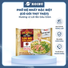 ACECOOK - Đệ Nhất phở đặc biệt lõi bò gầu giòn (có gói thịt thật), phở bò Đệ Nhất lõi bò gàu giòn, phở ăn liền Đệ Nhất - 108g/gói - 00514