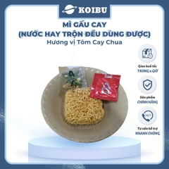 ASIAFOODS - Mì Gấu Cay hương vị Tôm cay chua, Mì Gấu Cay tôm chua cay, Mì Gấu Đỏ tôm chua cay sợi dẹt - 82g/gói - 00847