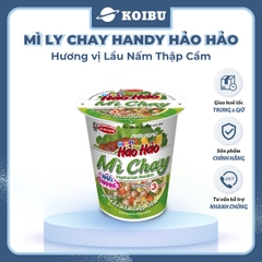ACECOOK - Mì ly Handy Hảo Hảo hương vị lẩu nấm thập cẩm chay - Mì chay Handy Hảo Hảo lẩu nấm thập cẩm chay - Mì Handy Hảo Hảo ly chay lẩu nấm thập cẩm - Mì ly Hảo Hảo Handy lẩu nấm thập cẩm chay - 66g/ly - 00019