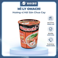 MASAN - Mì ly khoai tây OMACHI KHÔNG THỊT vị Hải sản Chua Cay, mì ly Omachi ăn liền, mì hải sản - 66g/ly - 00824