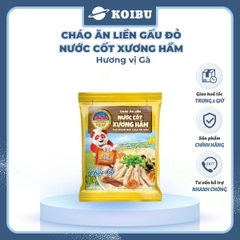 ASIAFOODS - Cháo dinh dưỡng nước cốt xương hầm Gấu đỏ hương vị Thịt gà, Cháo thịt gà Gấu đỏ ăn liền - 57g/gói - 00713