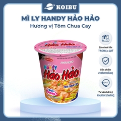 ACECOOK - Mì ly Handy Hảo Hảo hương vị Tôm chua cay, Mì ly Hảo Hảo tôm chua cay, Mì tôm chua cay ăn liền - 67g/ly - 00017